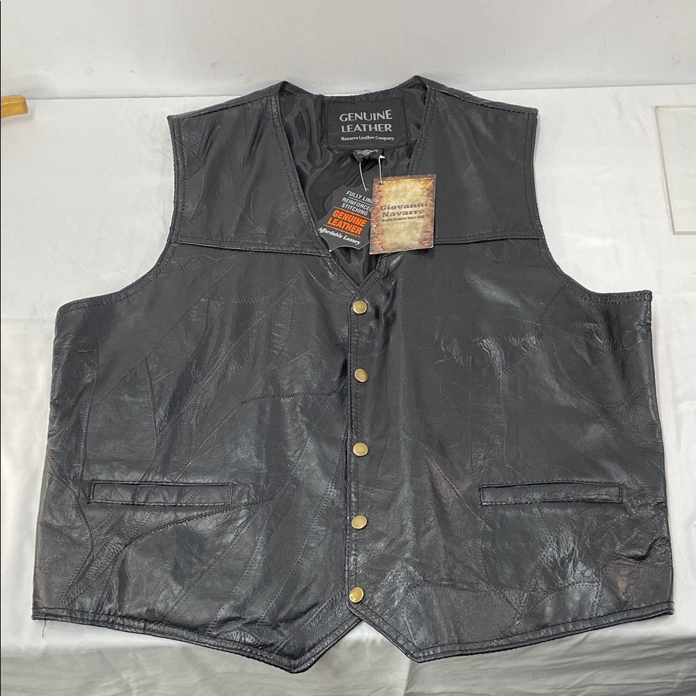 GIOVANNI NAVARRE GENUINE LEATHER VEST FTL-03-176